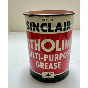Vintage Sinclair Litholine Multi-Purpose Grease Can 1 lbs w/ metal lid